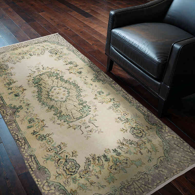Vintage Turkish Hand-Knotted Rug - 3' 9" x 6' 8" (45" x 80") - K0071224