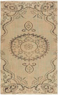 Alfombra Vintage Turca Anudada a Mano - 134 cm x 217 cm