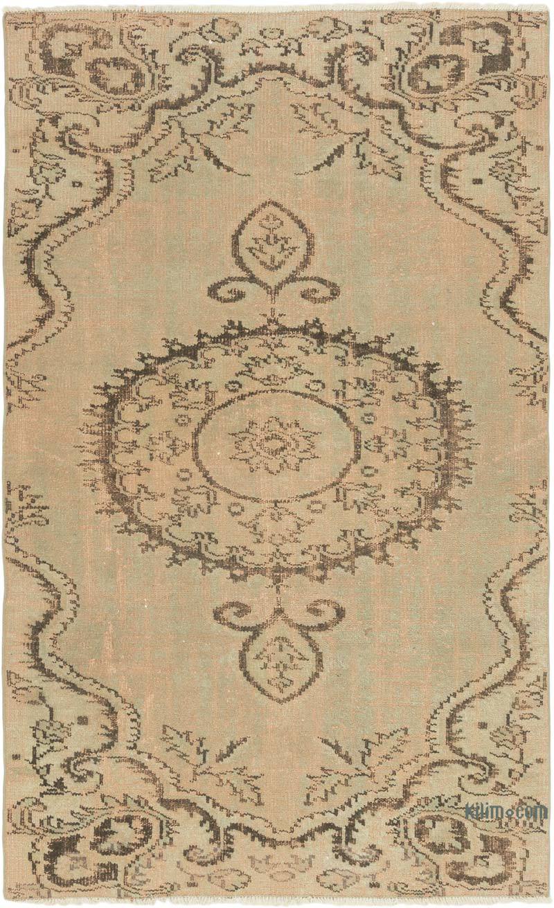 Alfombra Vintage Turca Anudada a Mano - 134 cm x 217 cm - K0071229