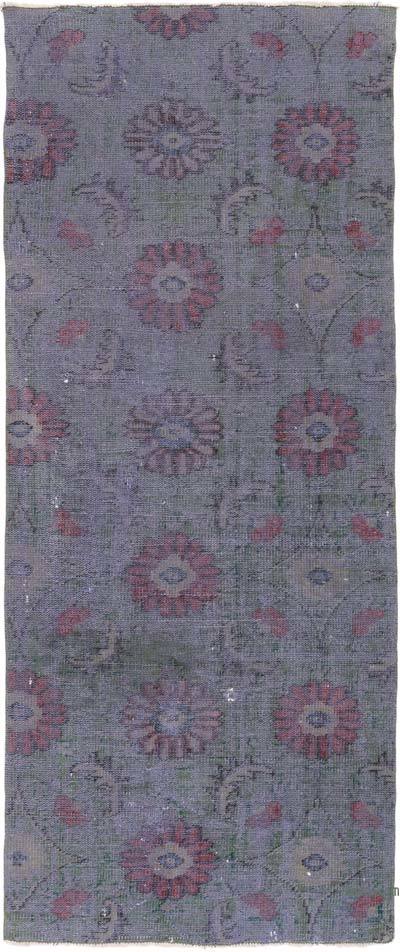 Over-dyed Vintage Hand-Knotted Turkish Runner - 3' 4" x 8'  (40" x 96")