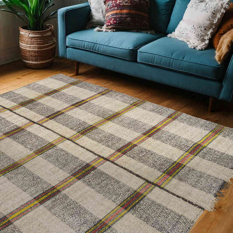 Alfombra Vintage Kilim Turca - 162 cm x 205 cm - K0071240