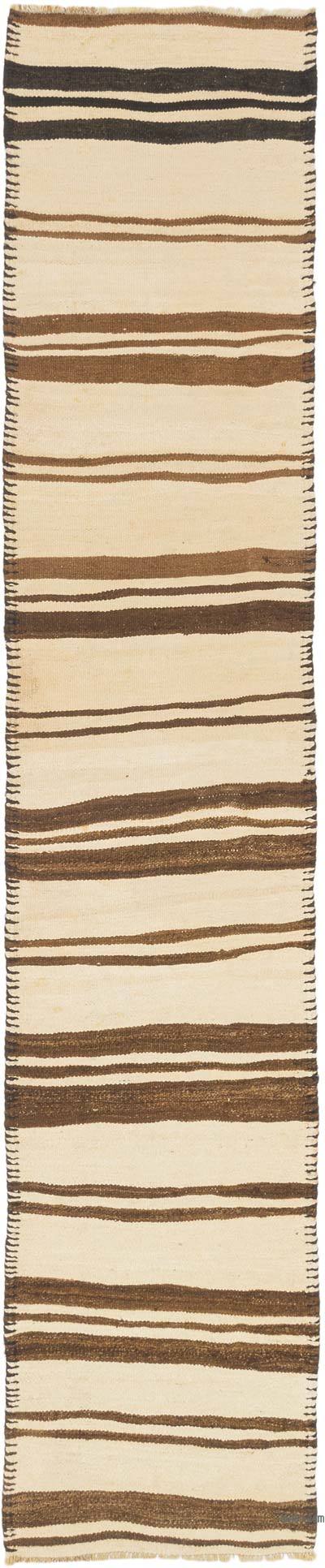 Vintage Turkish Kilim Runner - 2' 8" x 13' 3" (32" x 159")
