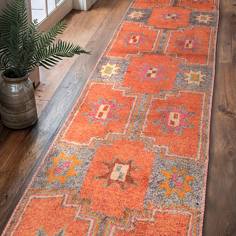 Alfombra Vintage de pasillo - 97 cm x 375 cm - K0071247