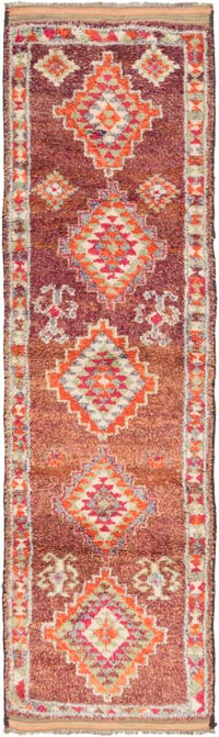Vintage Tribal Runner Rug - 3' 1" x 11' 3" (37" x 135")
