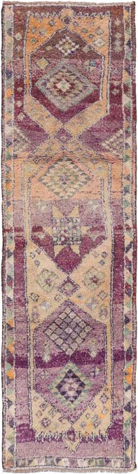 Vintage Tribal Runner Rug - 3' 1" x 11' 3" (37" x 135")