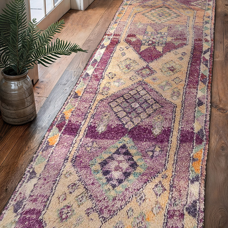 Alfombra Vintage de pasillo - 94 cm x 342 cm - K0071252