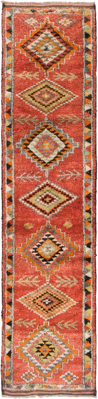 Alfombra Vintage de pasillo - 87 cm x 373 cm