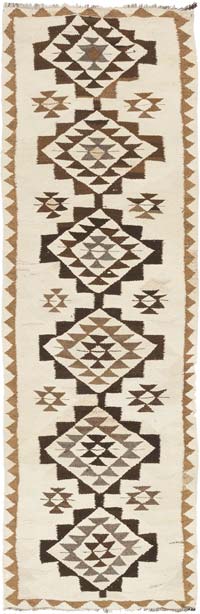 Alfombra Kilim Tribal Vintage - 107 cm x 335 cm