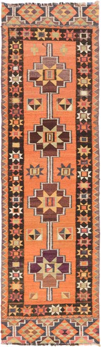 Vintage Anadolu Kilim Yolluk - 92 cm x 321 cm