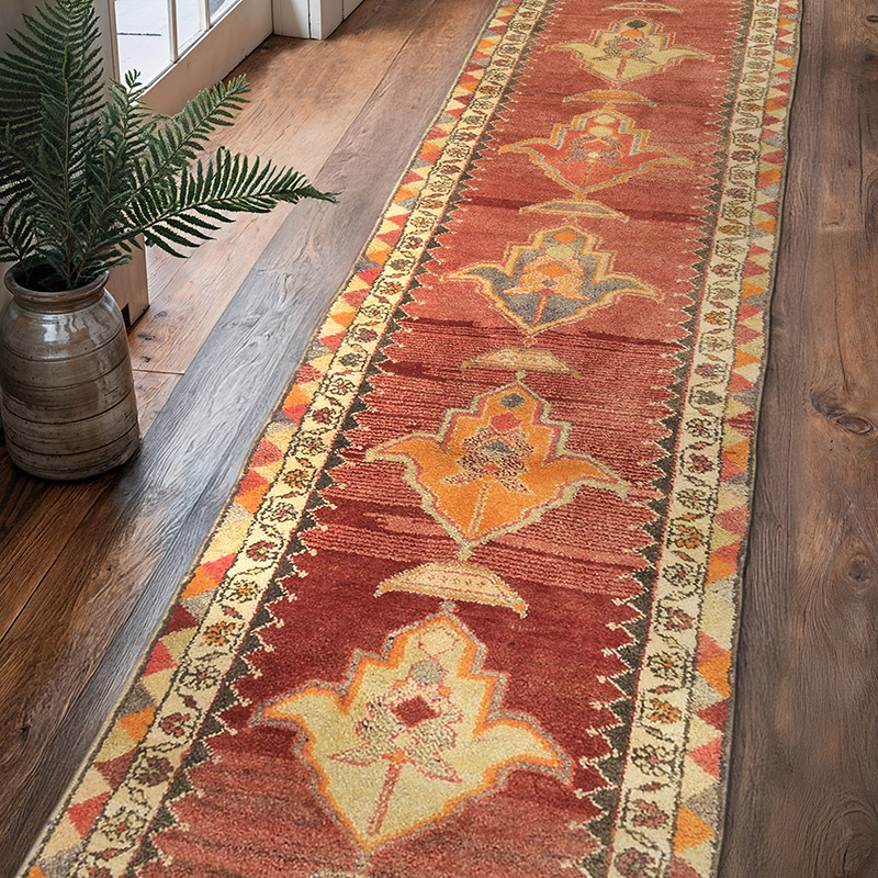 Alfombra Vintage de pasillo - 89 cm x 376 cm - K0071260