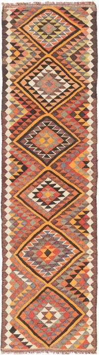 Alfombra Kilim Tribal Vintage - 86 cm x 309 cm
