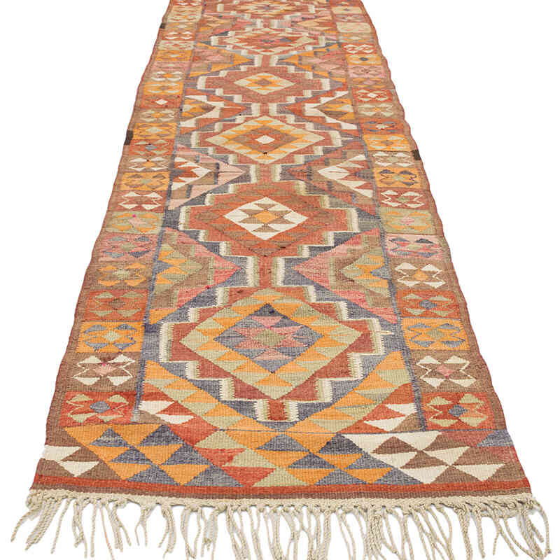 Vintage Tribal Kilim Runner - 2' 11" x 10' 10" (35" x 130") - K0071271