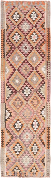 Vintage Anadolu Kilim Yolluk - 96 cm x 340 cm