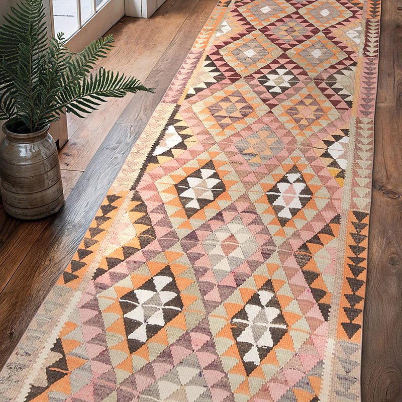 Alfombra Kilim Tribal Vintage - 96 cm x 340 cm - K0071272