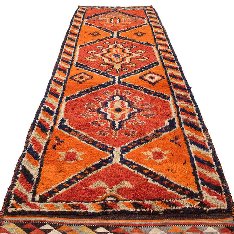 Vintage Tribal Runner Rug - 3' 2" x 11' 7" (38" x 139") - K0071274