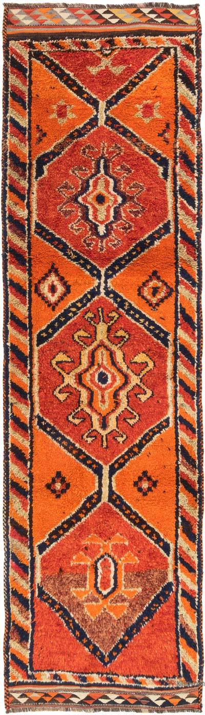 Vintage Tribal Runner Rug - 3' 2" x 11' 7" (38" x 139")