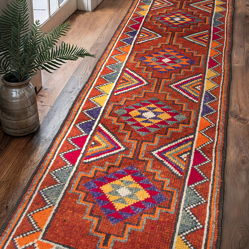 Alfombra Vintage de pasillo - 88 cm x 323 cm - K0071276