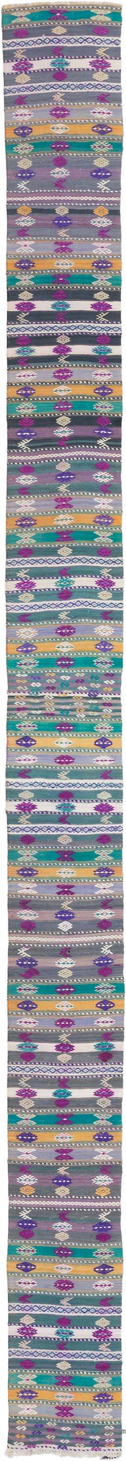 Vintage Turkish Kilim Runner - 2'  x 24' 1" (24" x 289")