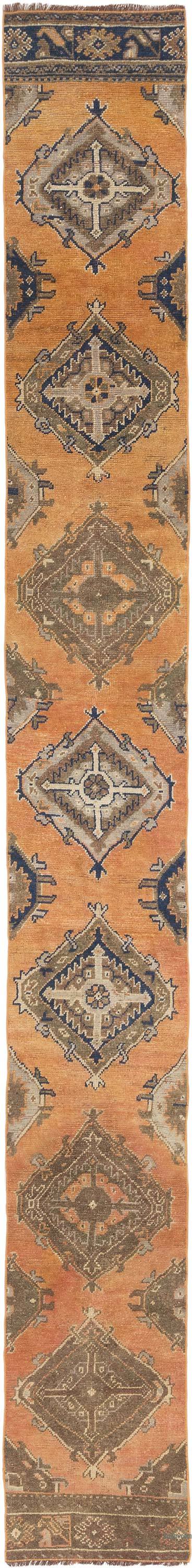 Vintage Turkish Runner Rug - 2' 4" x 19' 5" (28" x 233")