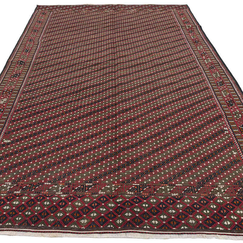 Vintage Yomut Turkoman Kilim Rug - 4' 11" x 9' 6" (59" x 114") - K0071733