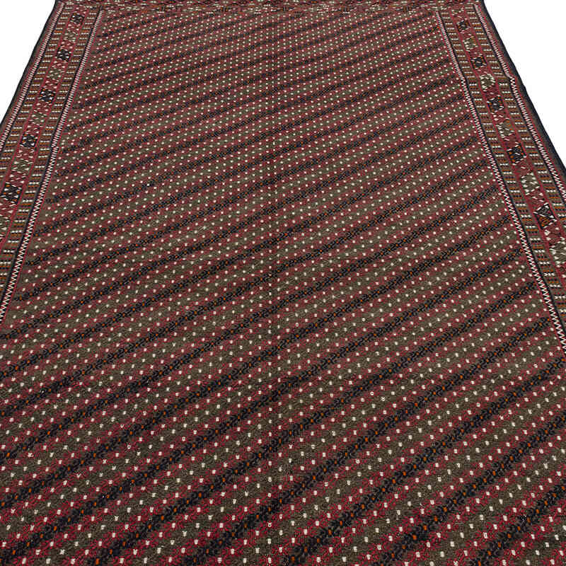Vintage Yomut Turkoman Kilim Rug - 4' 11" x 9' 6" (59" x 114") - K0071733