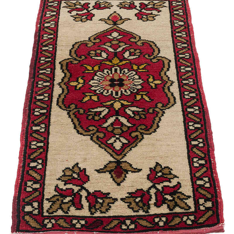 El Dokuma Vintage Halı - 50 cm x 101 cm - K0071742