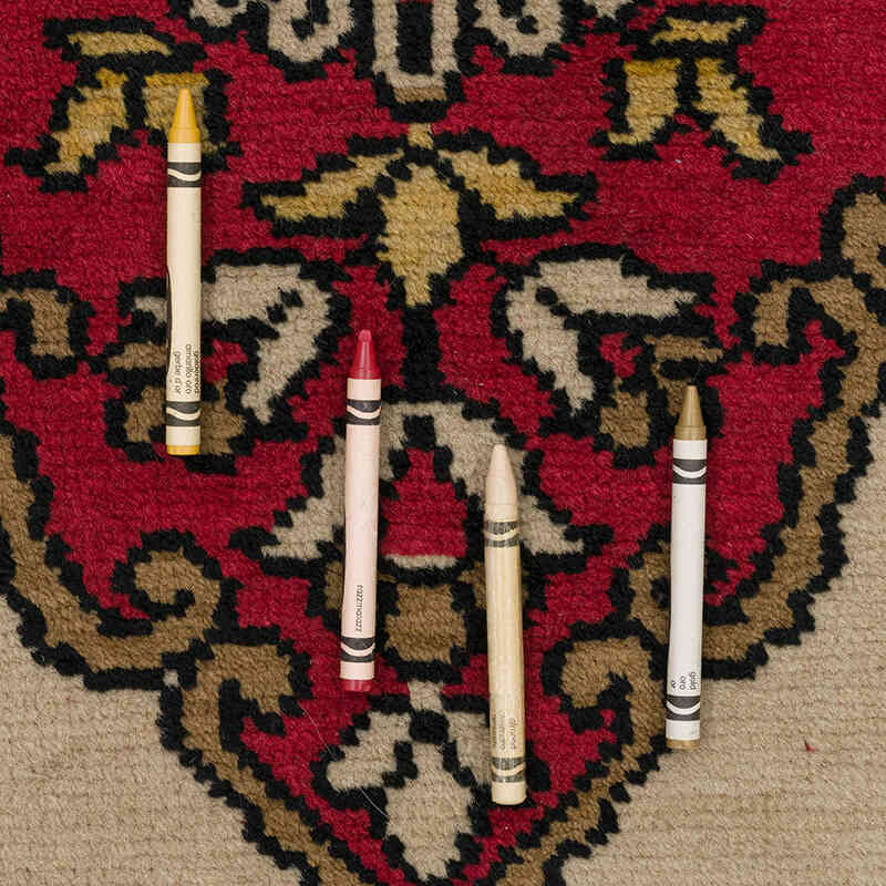 El Dokuma Vintage Halı - 50 cm x 101 cm - K0071742