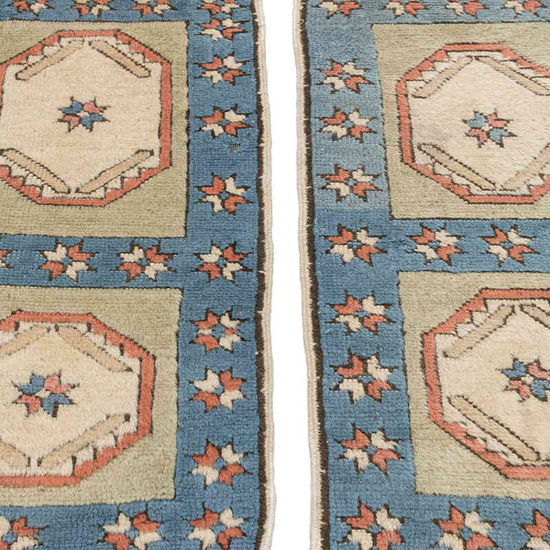 2 Vintage Turkish Hand-Knotted Rugs - 1' 8" x 3' 1" (20" x 37") - K0071743