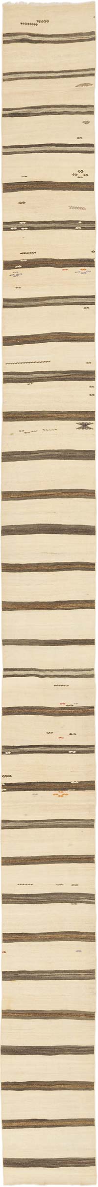Vintage Turkish Kilim Runner - 1' 10" x 23' 2" (22" x 278")
