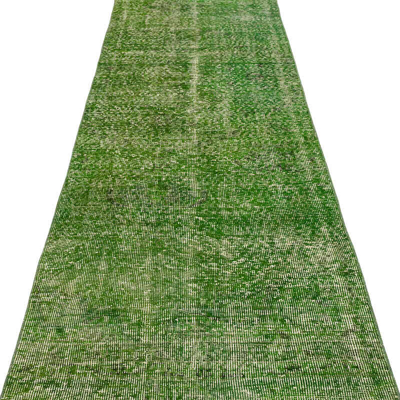 Over-dyed Vintage Hand-Knotted Turkish Runner - 2' 7" x 21' 7" (31" x 259") - K0071820