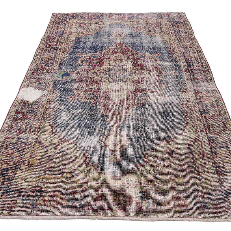 Alfombra Vintage Turca Anudada a Mano - 115 cm x 205 cm - K0071827