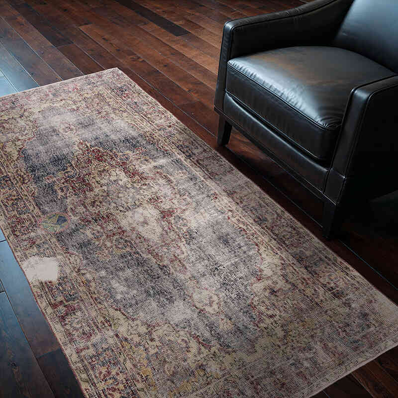 Alfombra Vintage Turca Anudada a Mano - 115 cm x 205 cm - K0071827