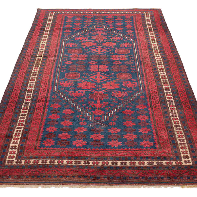 Alfombra Vintage Turca Anudada a Mano - 106 cm x 187 cm - K0071865