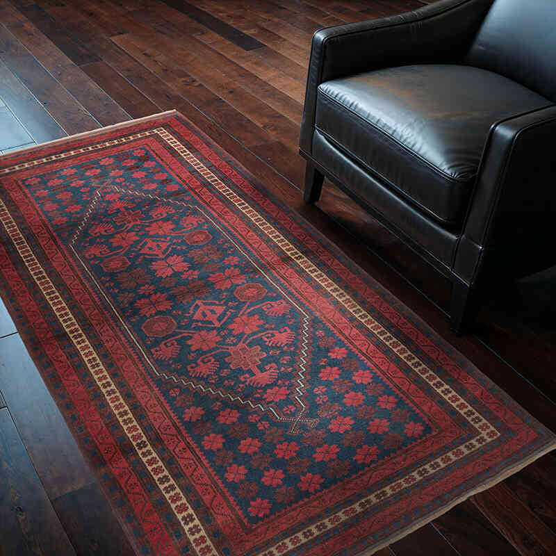 Alfombra Vintage Turca Anudada a Mano - 106 cm x 187 cm - K0071865