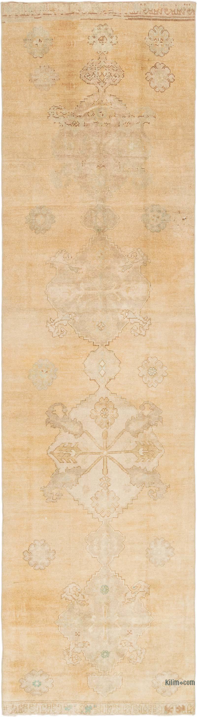 Vintage Turkish Hand-Knotted Runner - 3'  x 10' 10" (36" x 130") - K0071868