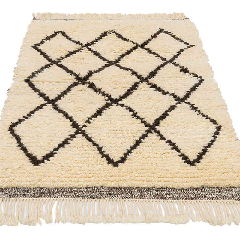 New Moroccan Style Hand-Knotted Tulu Rug - 2' 11" x 4' 5" (35" x 53") - K0071880
