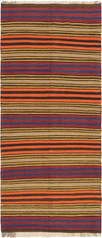 Vintage Balikesir Kilim Rug - 4' 8" x 10' 6" (56" x 126")