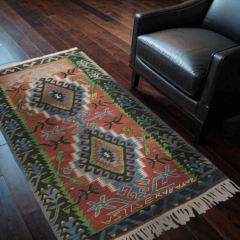 Oushak Kilim Vintage - 111 cm x 182 cm - K0071895