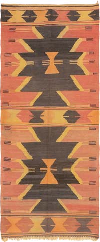 Vintage Balikesir Kilim Runner - 4' 2" x 10' 2" (50" x 122")