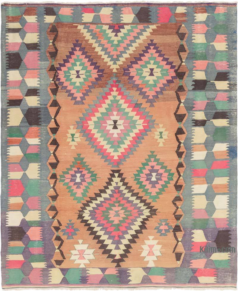 Vintage Manisa Kilim Rug - 6' 7" x 8'  (79" x 96") - K0071908