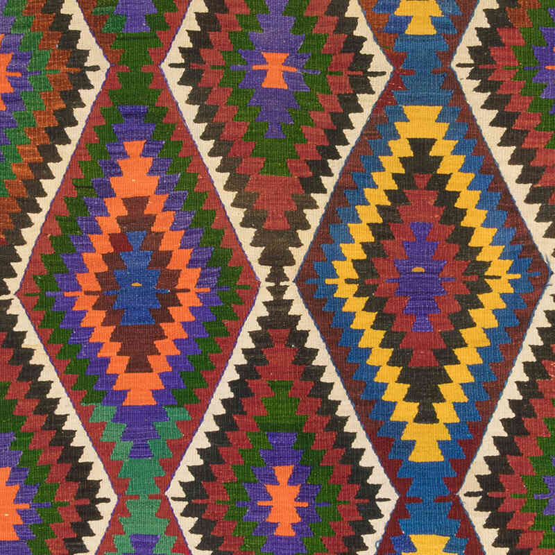 Vintage Fethiye Kilim Rug - 5'  x 7' 9" (60" x 93") - K0071909