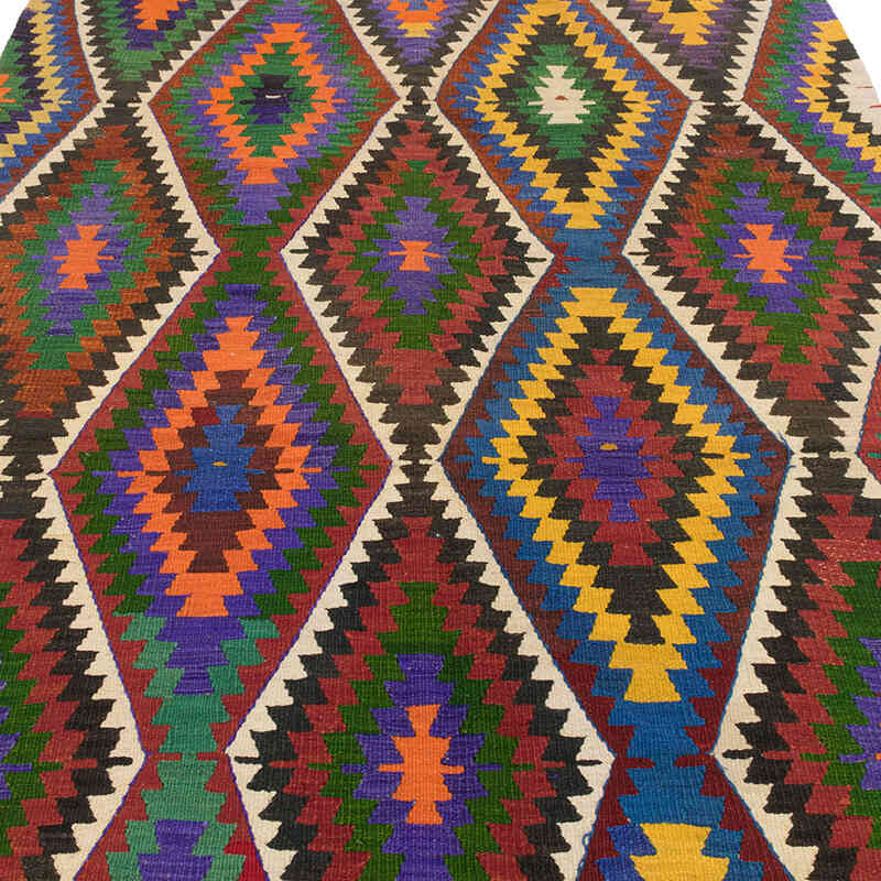 Vintage Fethiye Kilim Rug - 5'  x 7' 9" (60" x 93") - K0071909