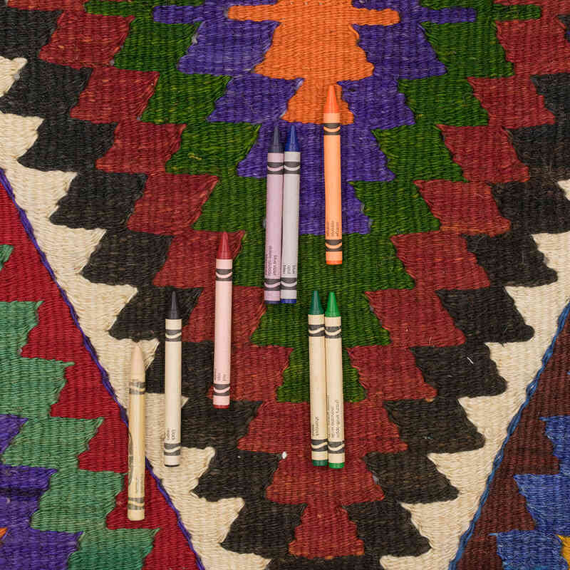 Vintage Fethiye Kilim Rug - 5'  x 7' 9" (60" x 93") - K0071909