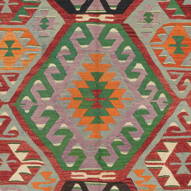Vintage Milas Kilim Rug - 5' 9" x 8' 2" (69" x 98") - K0071912