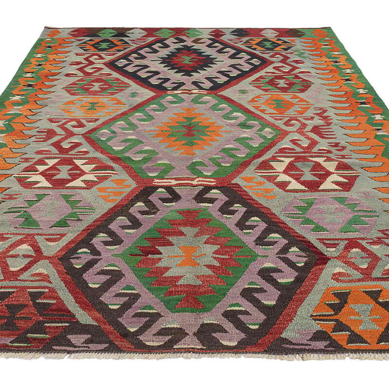 Vintage Milas Kilim Rug - 5' 9" x 8' 2" (69" x 98") - K0071912