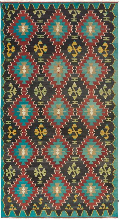 Vintage Denizli Kilim Rug - 6' 4" x 11' 10" (76" x 142")