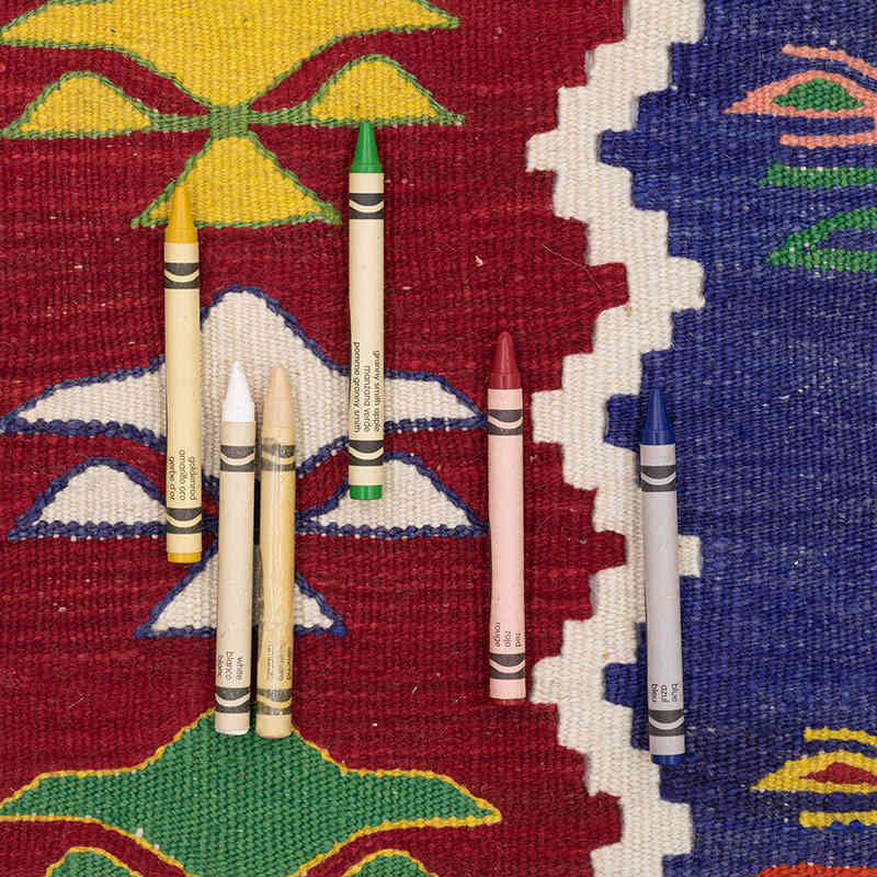 Vintage Denizli Kilim Rug - 2' 8" x 4' 5" (32" x 53") - K0071915