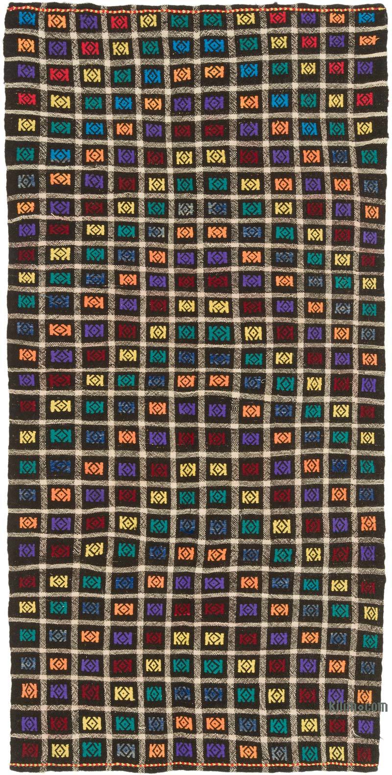 Vintage Anatolian Jijim Rug - 4' 9" x 9' 5" (57" x 113") - K0071919