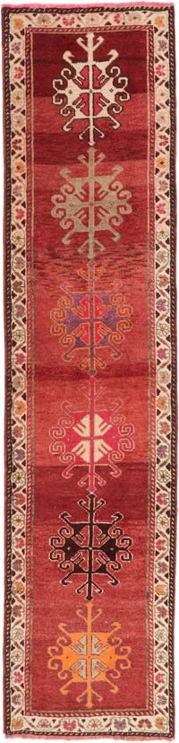 Vintage Anadolu Yolluk - 88 cm x 371 cm