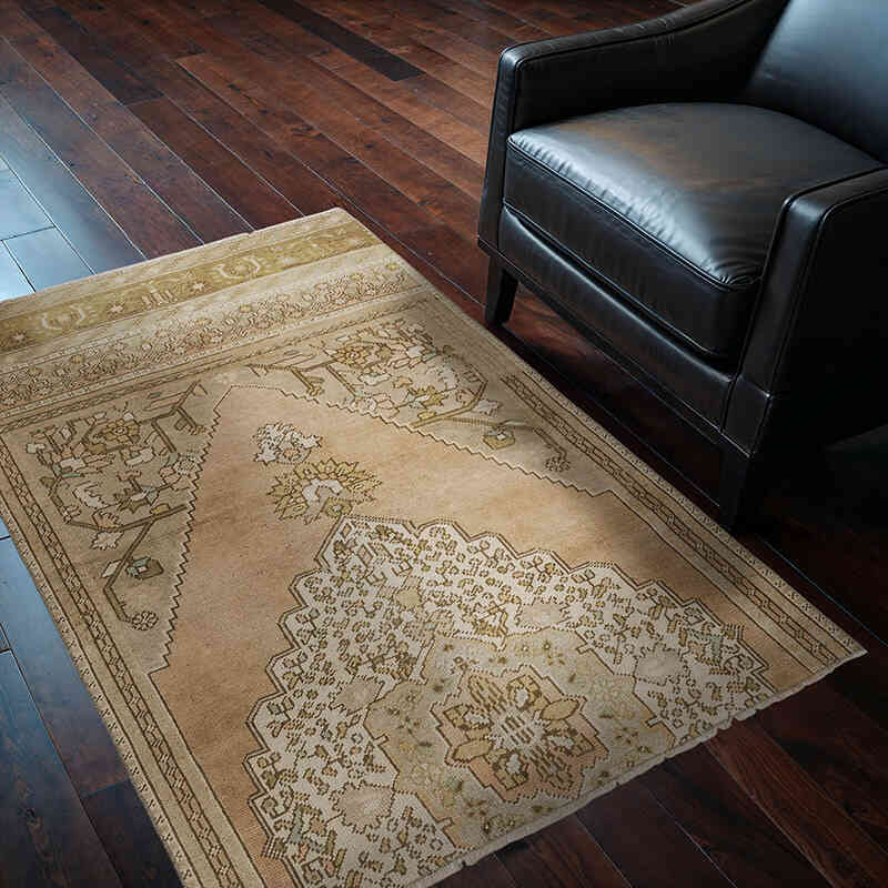 Vintage Turkish Hand-Knotted Rug - 3' 3" x 4' 9" (39" x 57") - K0071931